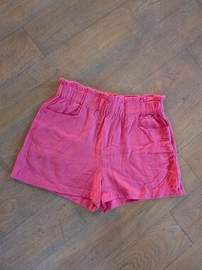 ✨5 For $25 JODIFL Pink High-Waist Paperbag Casual Shorts